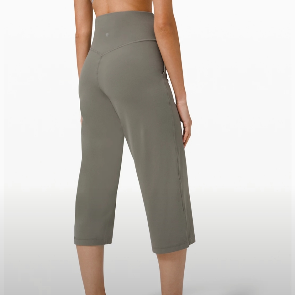 Align wide leg crop sage grey lululemon